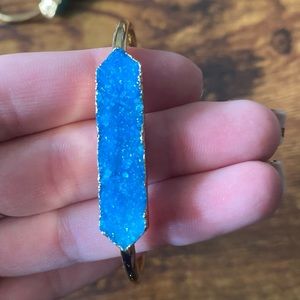 Kinsley Armelle Geode Bangle Bracelet - Blue